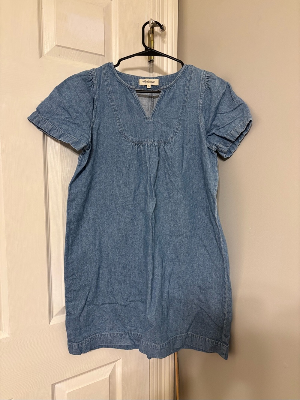 Madewell Denim Popover Swing Dress Size S